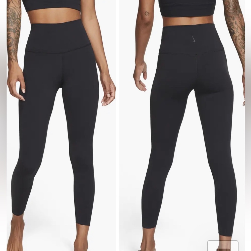 Nike- Yoga Luxe 7/8 Tights- size M in color black/ dark smoke gray
